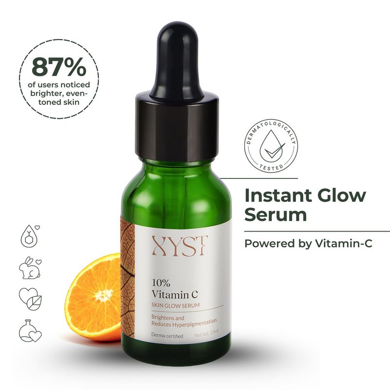 XYST 10% Vitamin C Face Serum For Glowing Skin, Pigmentation & Tan Reduction With Ferulic Acid