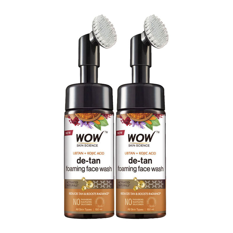 WOW Skin Science Foaming Ubtan Face Wash For Suitable All Skin Types - Pack of 2