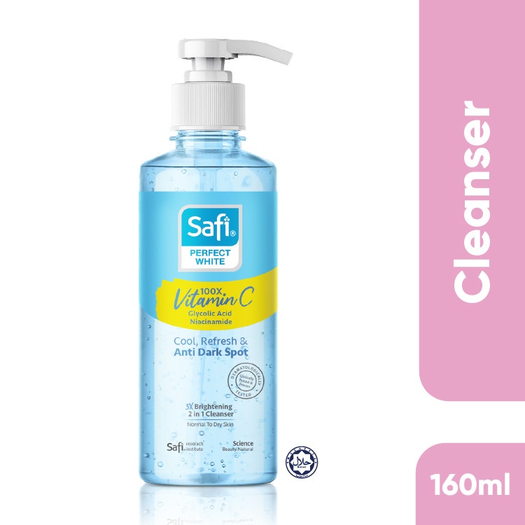 Safi Perfect White 3X Brightening 2 In 1 Cleanser 160ml