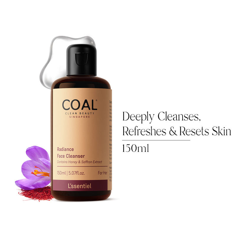 COAL Clean Beauty Radiance Face Cleanser With Honey And Saffron Extract Deeply Cleanses