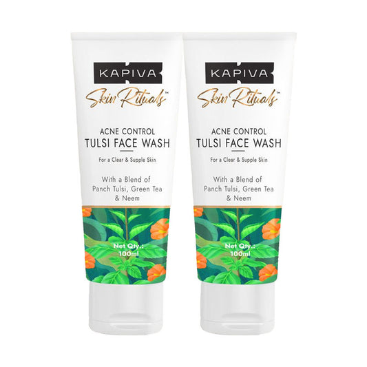 Kapiva Acne Face Wash with Tulsi Reduces Active Acne & Scars,For All Skin Types