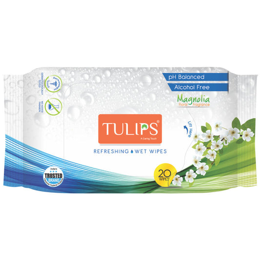 Tulips Refreshing Wet Wipes European Magnolia Fragrance