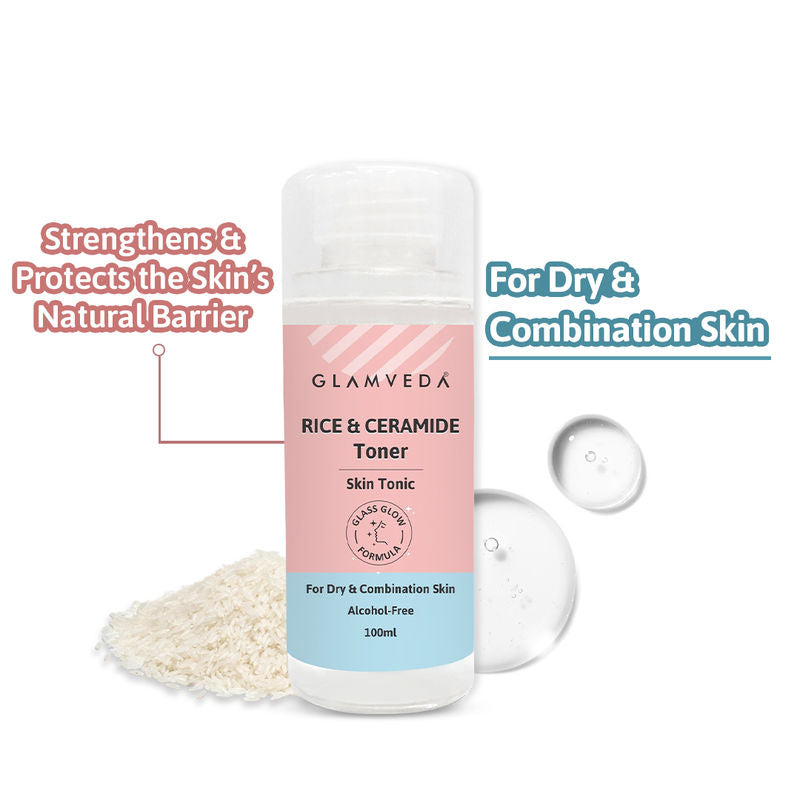 Glamveda Korean Glass Skin Rice & Ceramide Water Toner