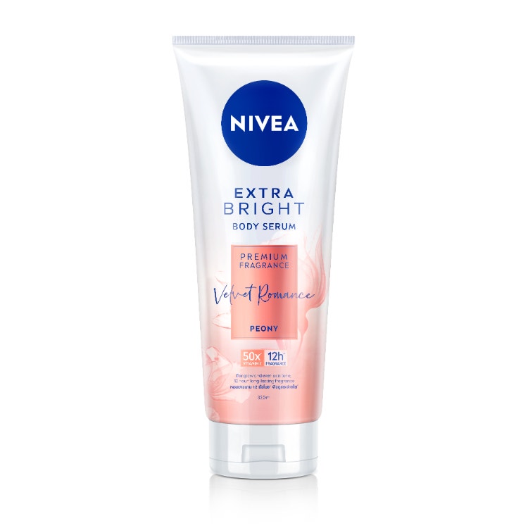 Nivea Extra Bright Premium Fragrance Velvet Romance (Peony) Body Serum 320Ml