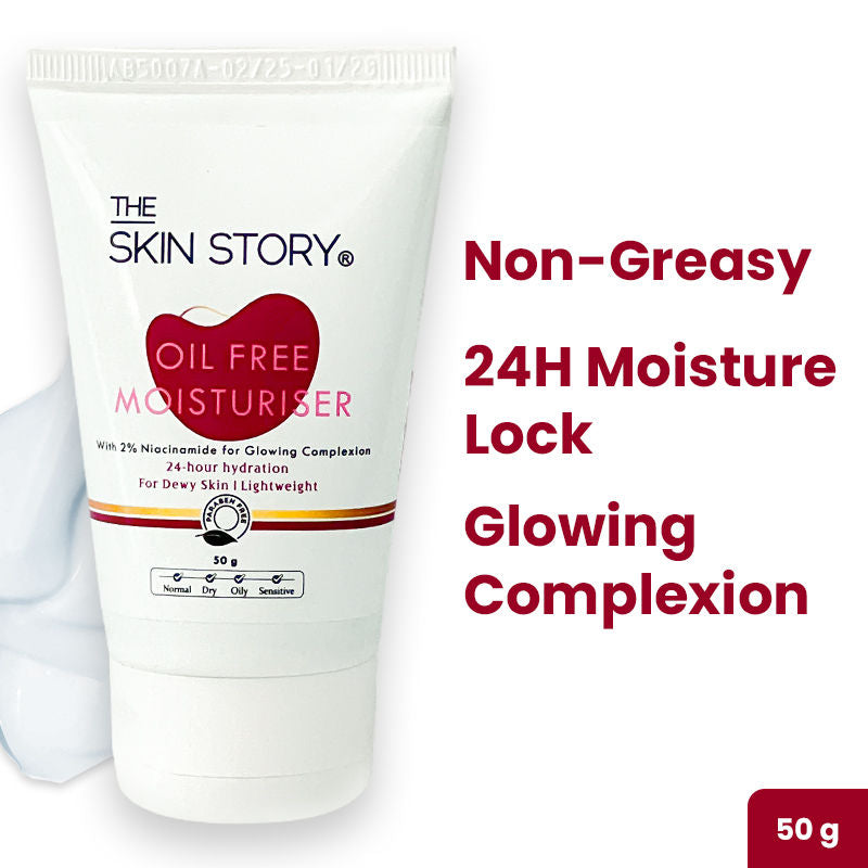 The Skin Story Oil Free Face Moisturizer For Oily Acne Prone Skin Hydrates Adds Glow - Niacinamide