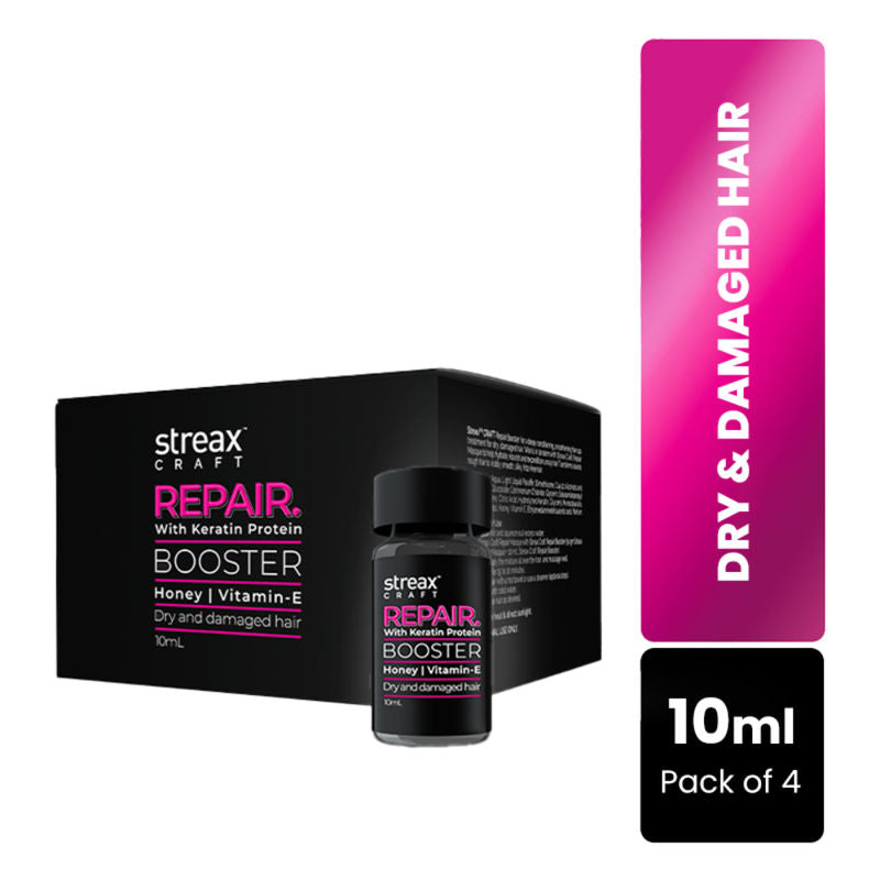 Streax Craft Repair Booster - Pack of 4 I For Dry and Damaged Hair I Repair With Keratin Protein