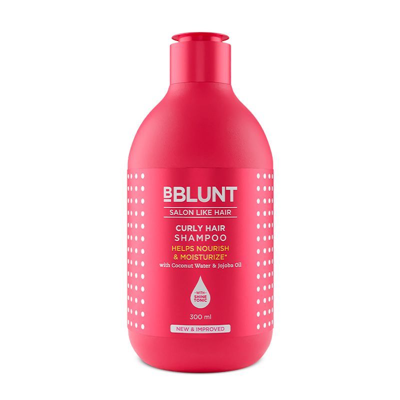 BBlunt Curly Hair Shampoo With Coconut Water & Jojoba Oil For Salon Like Curls At Home
