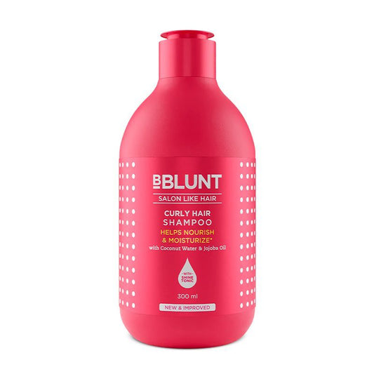 BBlunt Curly Hair Shampoo With Coconut Water & Jojoba Oil For Salon Like Curls At Home