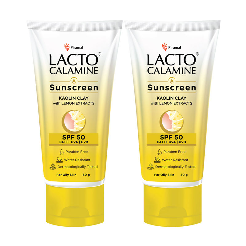 Lacto Calamine Face Sunscreen SPF 50 PA +++ UVA-UVB - No White Cast - Pack of 2