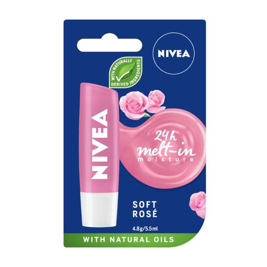 Nivea Lip Caring Lip Balm Soft Rose 4.8G