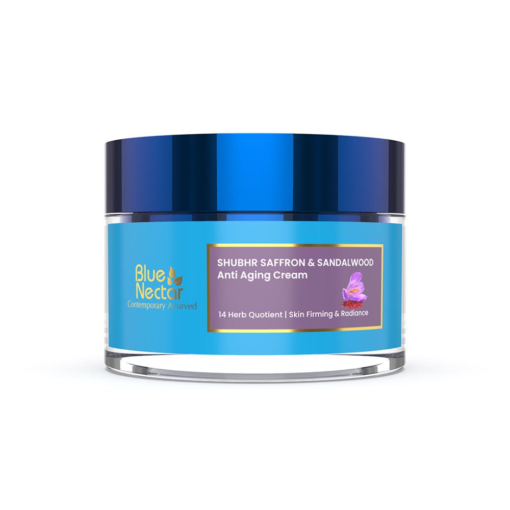 Blue Nectar Anti Aging Saffron Cream for Wrinkles & Fine Lines for Women