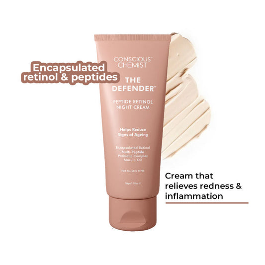 The Defender Multi Peptide Retinol Anti Aging Night Gel Cream For Fine Lines & Sagging Skin