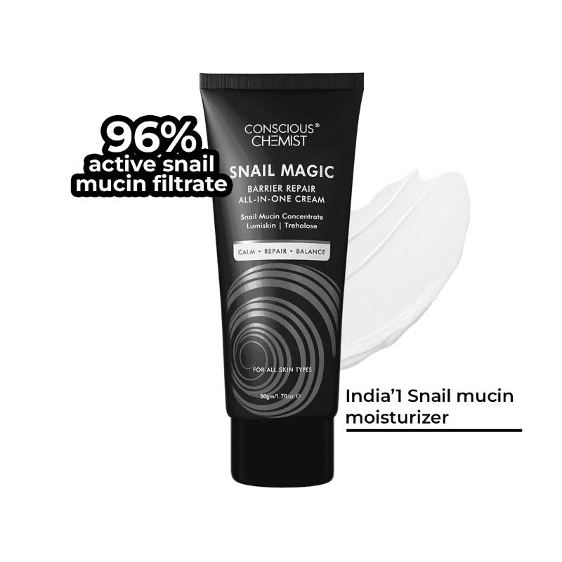 Conscious Chemist Snail Mucin Barrier Repair All-In-One Face Cream For Combat Fine Lines & Wrinkles