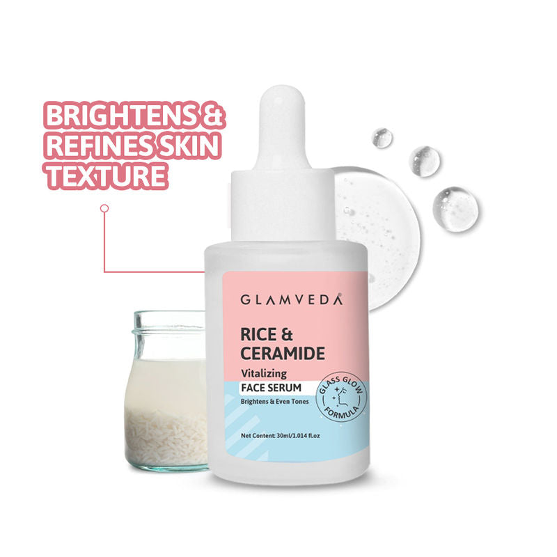 Glamveda Glass Skin Rice & Ceramide Vitalizing Serum