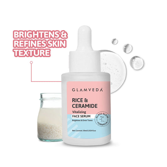 Glamveda Glass Skin Rice & Ceramide Vitalizing Serum