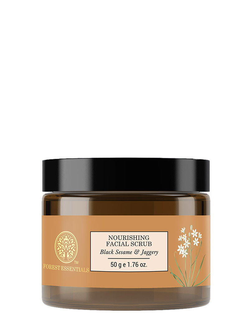 Forest Essentials Nourishing Facial Scrub for Dry Skin - Black Sesame & Jaggery Ayurvedic Face Scrub