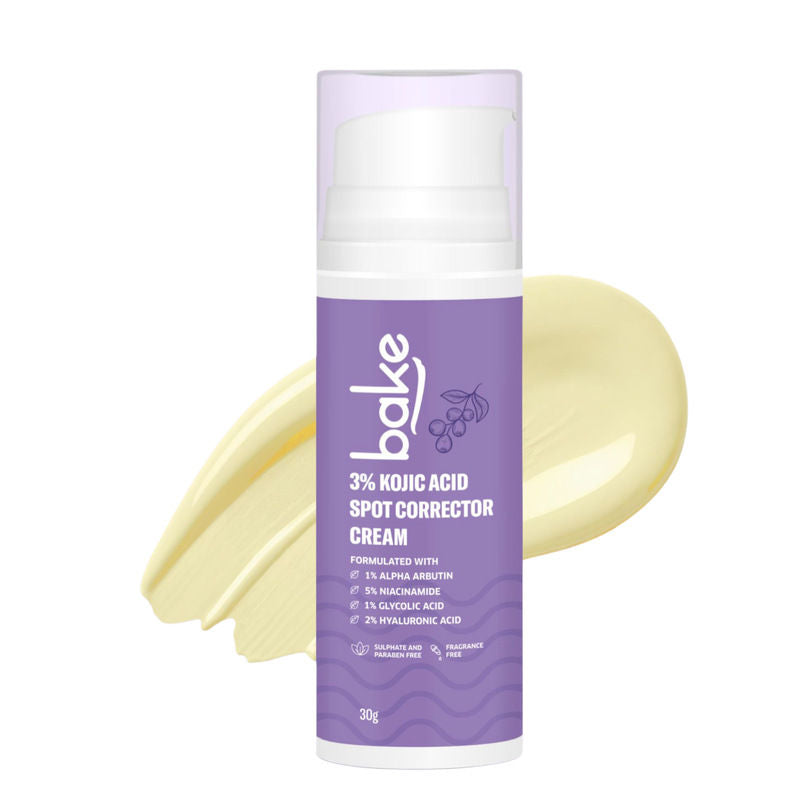 BAKE 3% KOJIC ACID SPOT CORRECTOR FACE CREAM FOR PIGMENTATION, DARK SPOTS & DARK CIRCLES(30G)