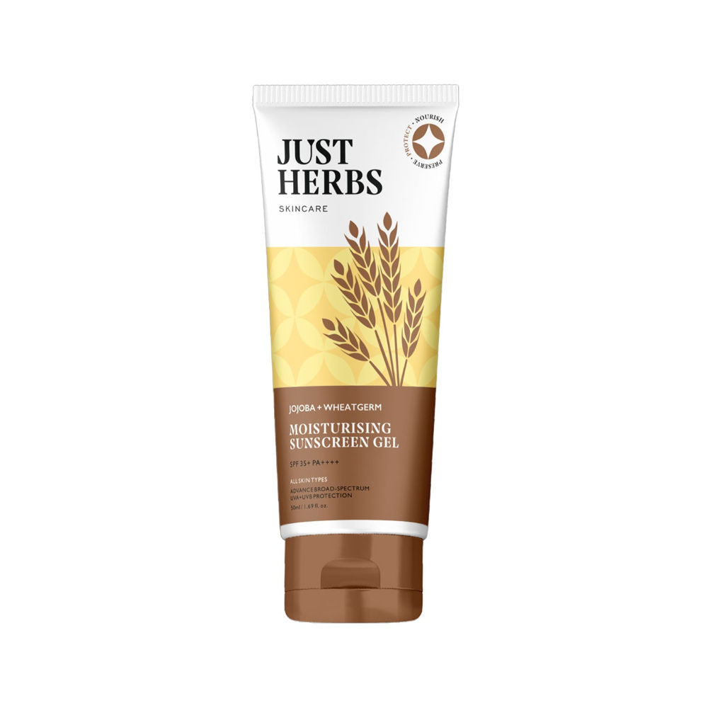Just Herbs Skincare Jojoba + Wheatgerm Moisturising Sunscreen Gel SPF 35+ PA++++