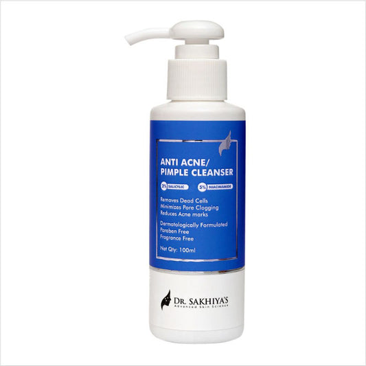 Dr. Sakhiya Anti-Acne Face Cleanser For Oily & Acne-Prone Skin, Reduces Pimples