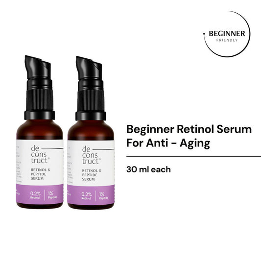 Deconstruct Retinol & Peptide Serum - 0.2% Retinol + 1% Peptides - Pack Of 2