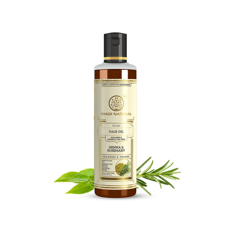 Khadi Natural Henna Rosemary Hair Oil For Hair Growth Paraben & Mineral Oil Free