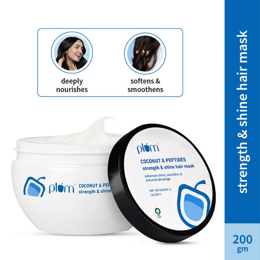 Plum Coconut Milk & Peptides Hair Mask For Soft, Shiny Hair