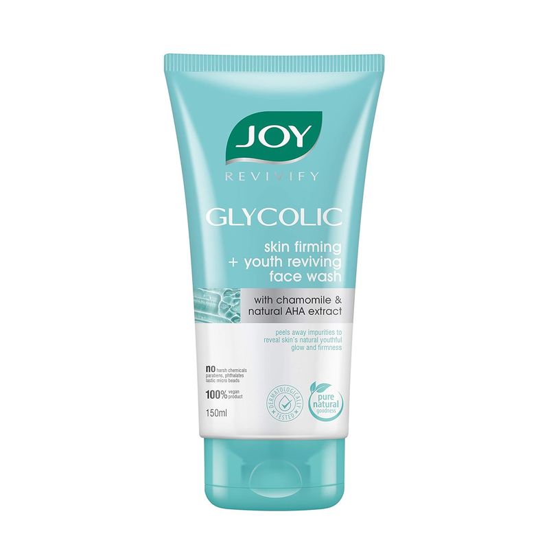 Joy Revivify Glycolic Skin Firming + Youth Revive Face Wash - Natural AHA & Chamomile Extract