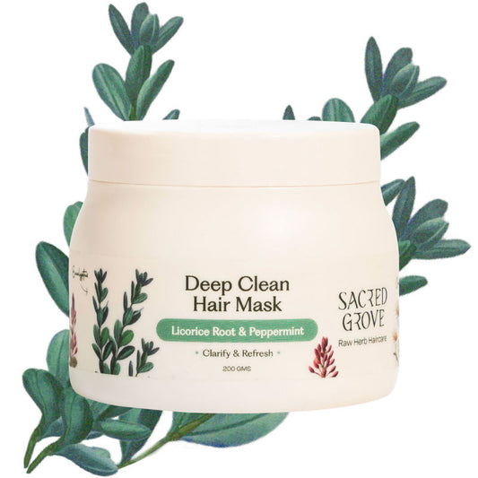 Sacred Grove Clarifying Scalp Detox Mask for Oily & Greasy Scalp Herbal Hair Mask for Buildup & Itch