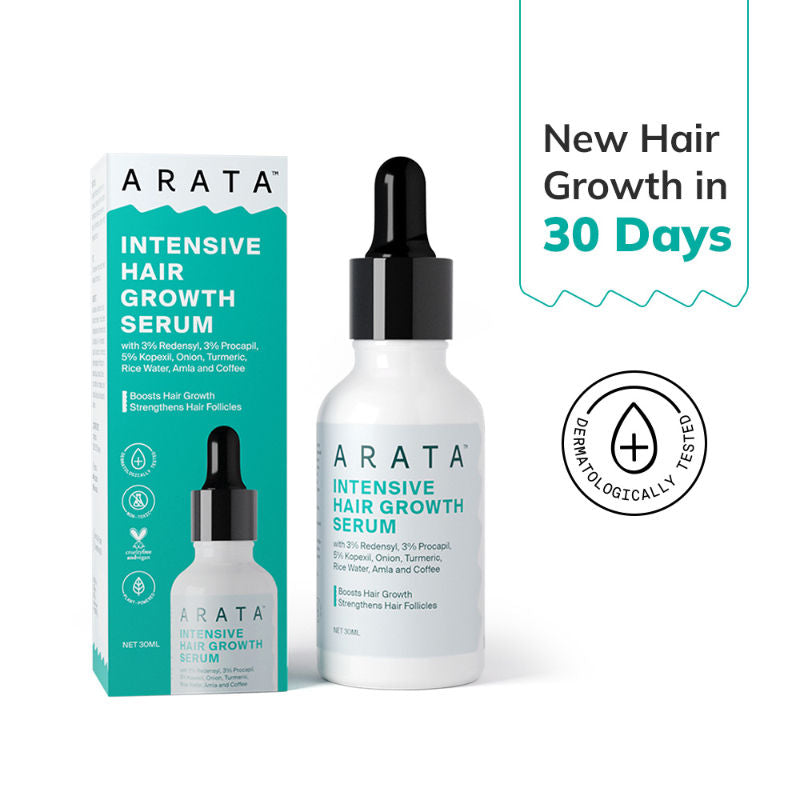 Arata Hair Growth Serum With 3% Redensyl, 3% Procapil, 5% Kopexil, No Minoxidil, Supports Hair Growth