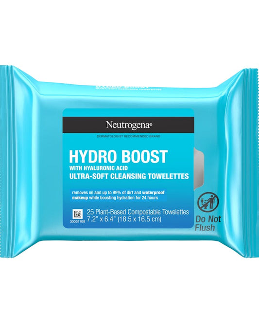 Hydro Boost Cleansing Makeup Remover Wipes - 25 ct