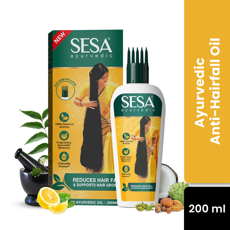 SESA Ayurvedic Hair Oil, 18 Herbs + 5 Oils, Kshir Pak Vidhi reduces Hair Fall & Supports Hair Growth