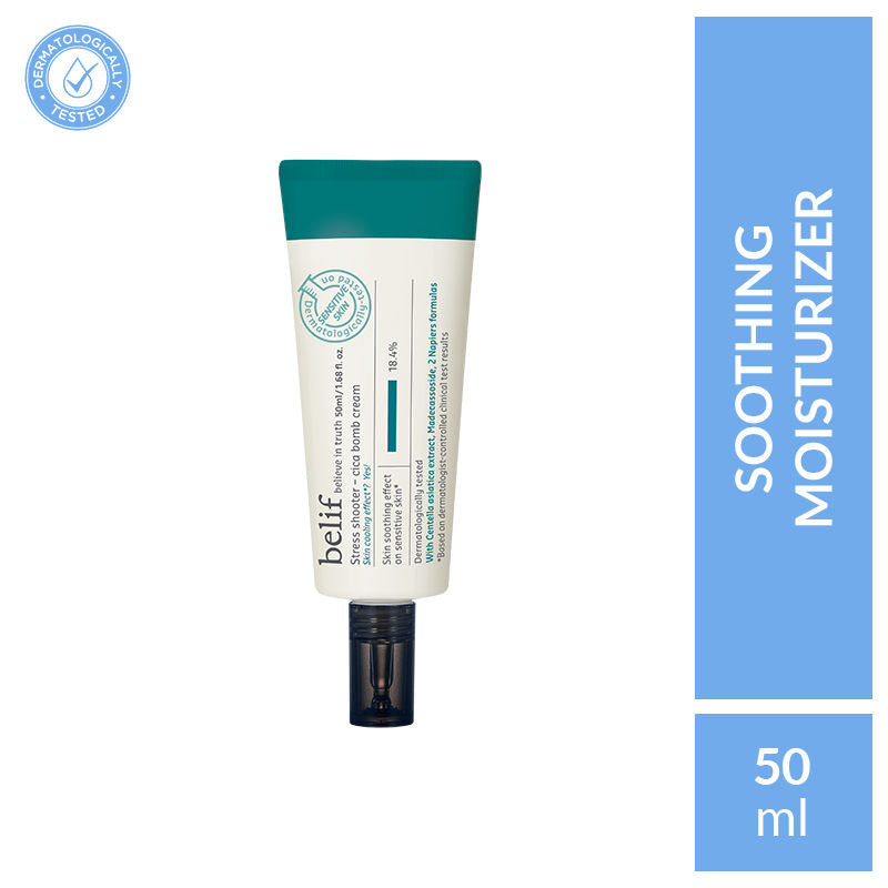 BELIF STRESS SHOOTER CICA BOMB CREAM VEGAN KOREAN FACE MOISTURIZER WITH CENTELLA ASIATICA(50ML)
