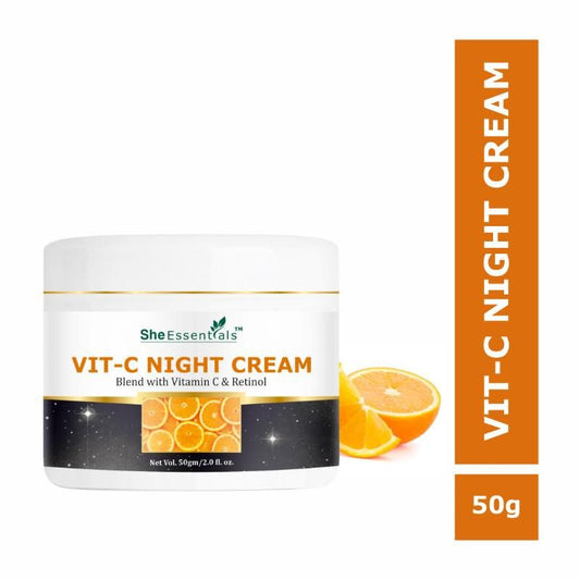 She Essentials Night Cream For Anti Ageing, Skin Brightening - All Types Of Skin