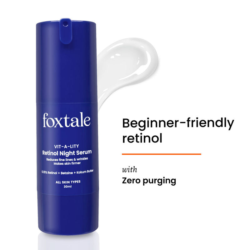 Foxtale 0.15% Encapsulated Retinol Night Serum Boosts Collagen, Treats Fine Lines & Wrinkles