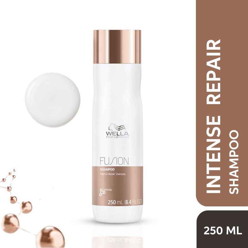 Wella Professionals Fusion Intense Repair Shampoo with Silk Amino Acids for Damaged & Frizzy Hair