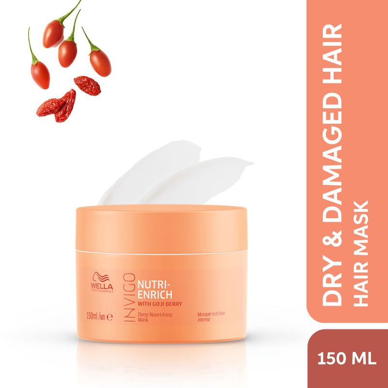 Wella Professionals Invigo Nutri-Enrich Hair Mask For Dry, Frizzy & Damaged Hair With Goji Berry