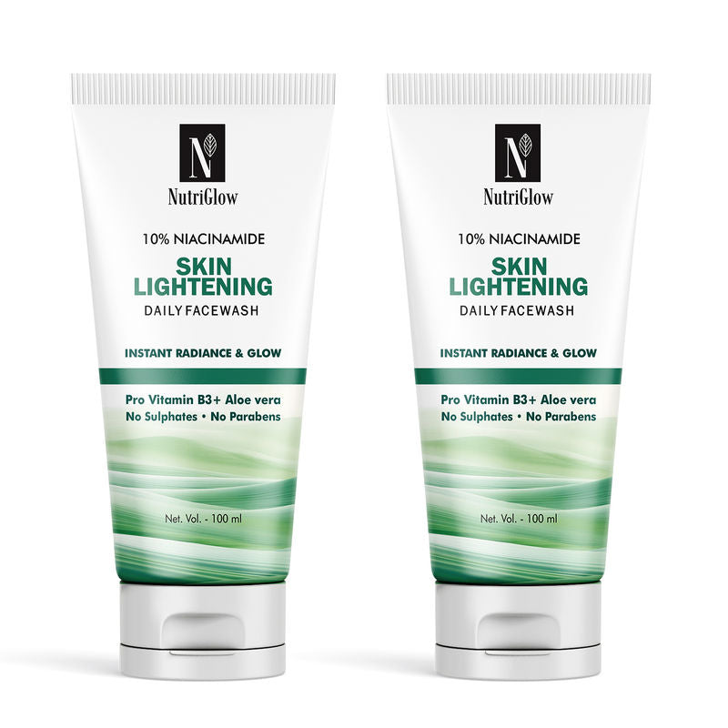 NutriGlow Niacinamide Skin Whitening Daily Face Wash - Set of 2
