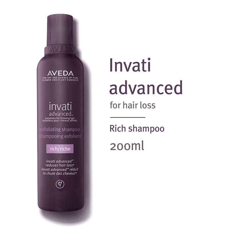 Aveda Invati Hairfall Control Rich Exfoliating & Thickening Shampoo - 53% Hair Loss Reduction