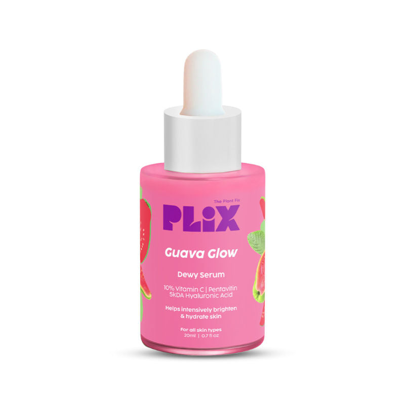 PLIX 10% Vitamin C Guava Face Serum for Skin Brightening & Even tone with Hyaluronic acid & Pentavitin