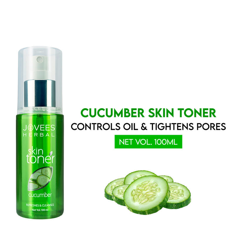 Jovees Herbal Cucumber Skin Toner For Face - Toner for Oily, Sensitive and Acne Prone Skin