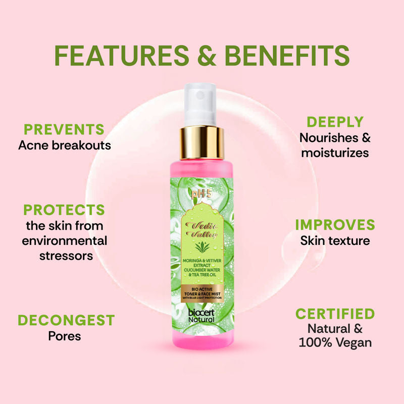 Vedic Valley Bio Active Moringa & Vetiver Toner and Face Mist