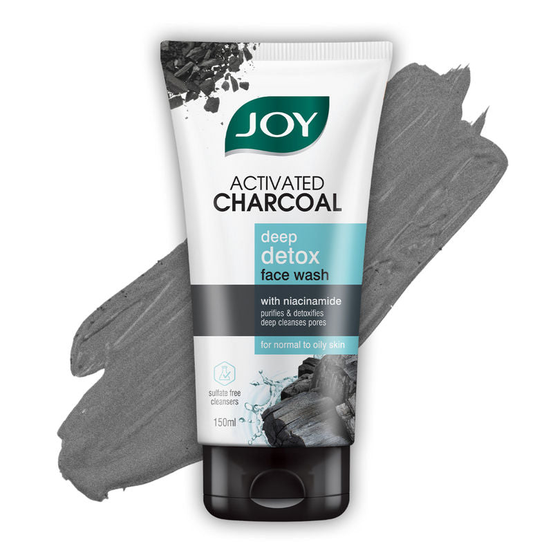 Joy Activated Charcoal Face Wash For Oily Skin To Controls Oil & Removes Dirt & Blackheads