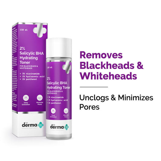 The Derma Co 2% Salicylic BHA Hydrating Toner for Oily and Acne Prone Skin