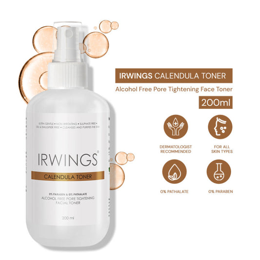 IRWINGS Calendula Toner Alcohol Free Facial Toner Smoothens Brightens Skin Pore Tightening