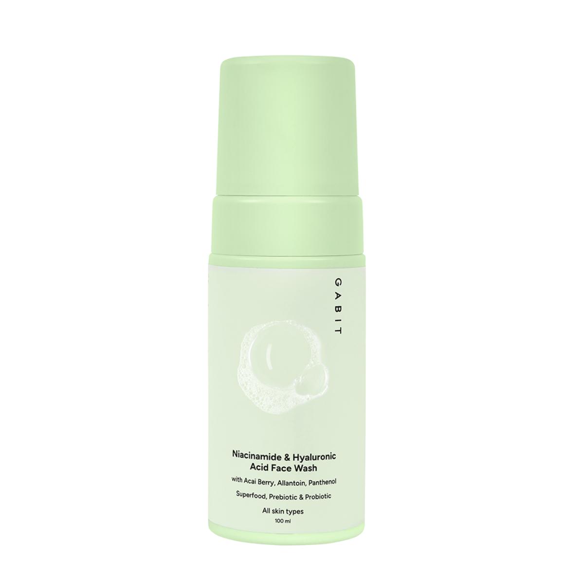 GABIT NIACINAMIDE & HYALURONIC ACID FOAMING FACE WASH WITH VITAMIN B5 FOR GLOWING SKIN(100ML)