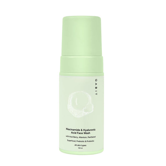 GABIT NIACINAMIDE & HYALURONIC ACID FOAMING FACE WASH WITH VITAMIN B5 FOR GLOWING SKIN(100ML)