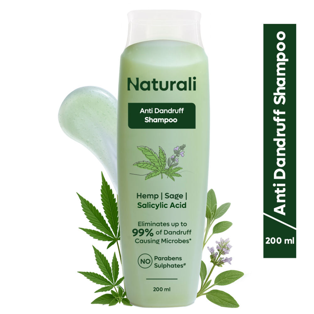 Naturali Anti-Dandruff Shampoo with Superfood Hemp Oil & Sage Extract