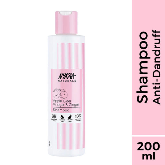 Nykaa Naturals Anti-Dandruff Sulphate-Free Shampoo With Apple Cider Vinegar, Ginger & Tea Tree Oil