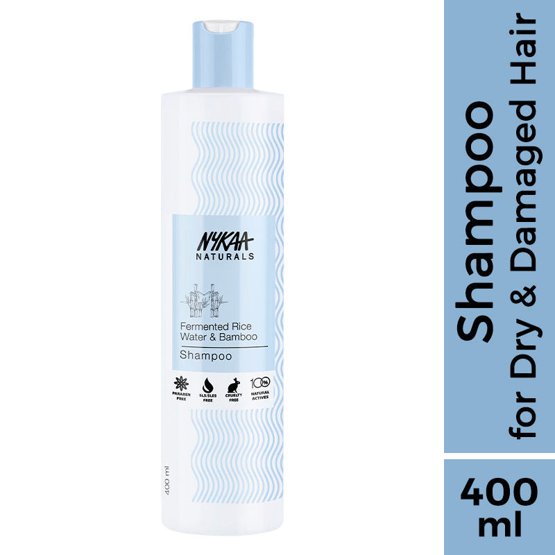Nykaa Naturals Anti-Frizz Sulphate-Free Shampoo With Fermented Rice Water, Bamboo and Argan Oil