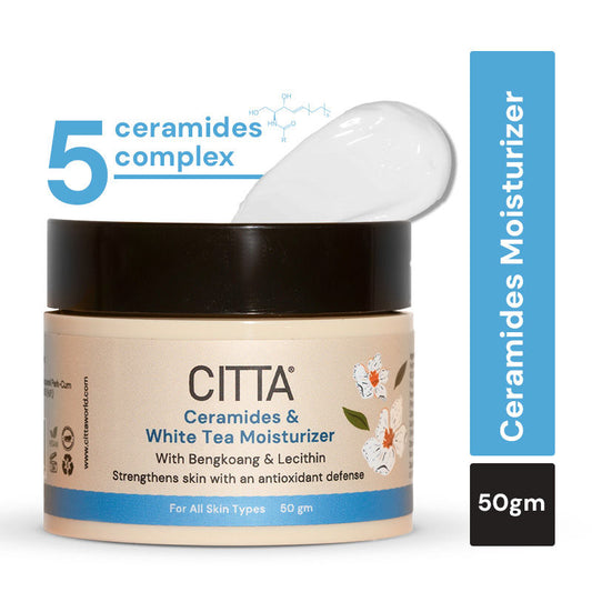Citta Ceramides & White Tea Moisturizer For Barrier Repair With Niacinamide For Men & Women (50G)